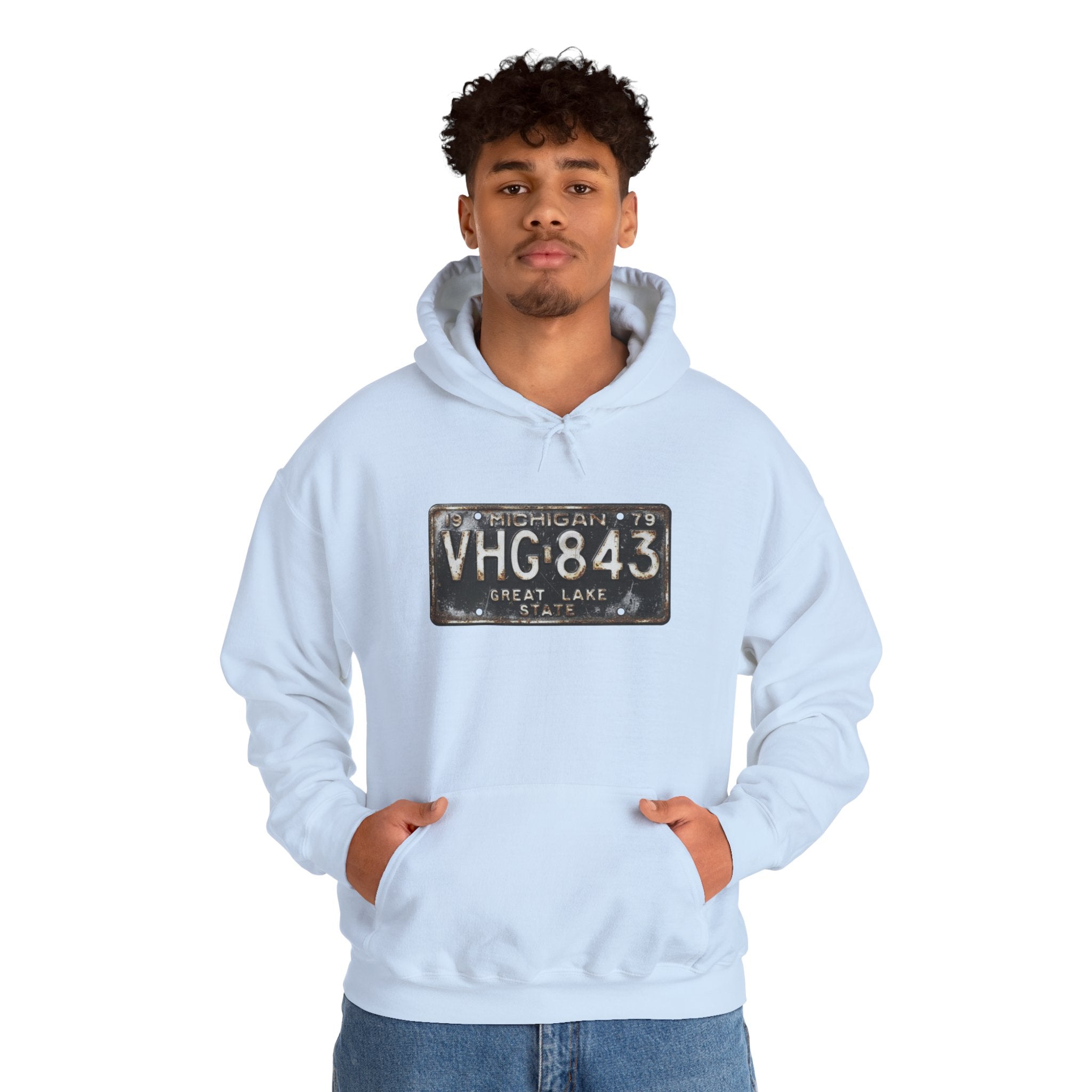 Vintage Michigan License Plate Hoodie