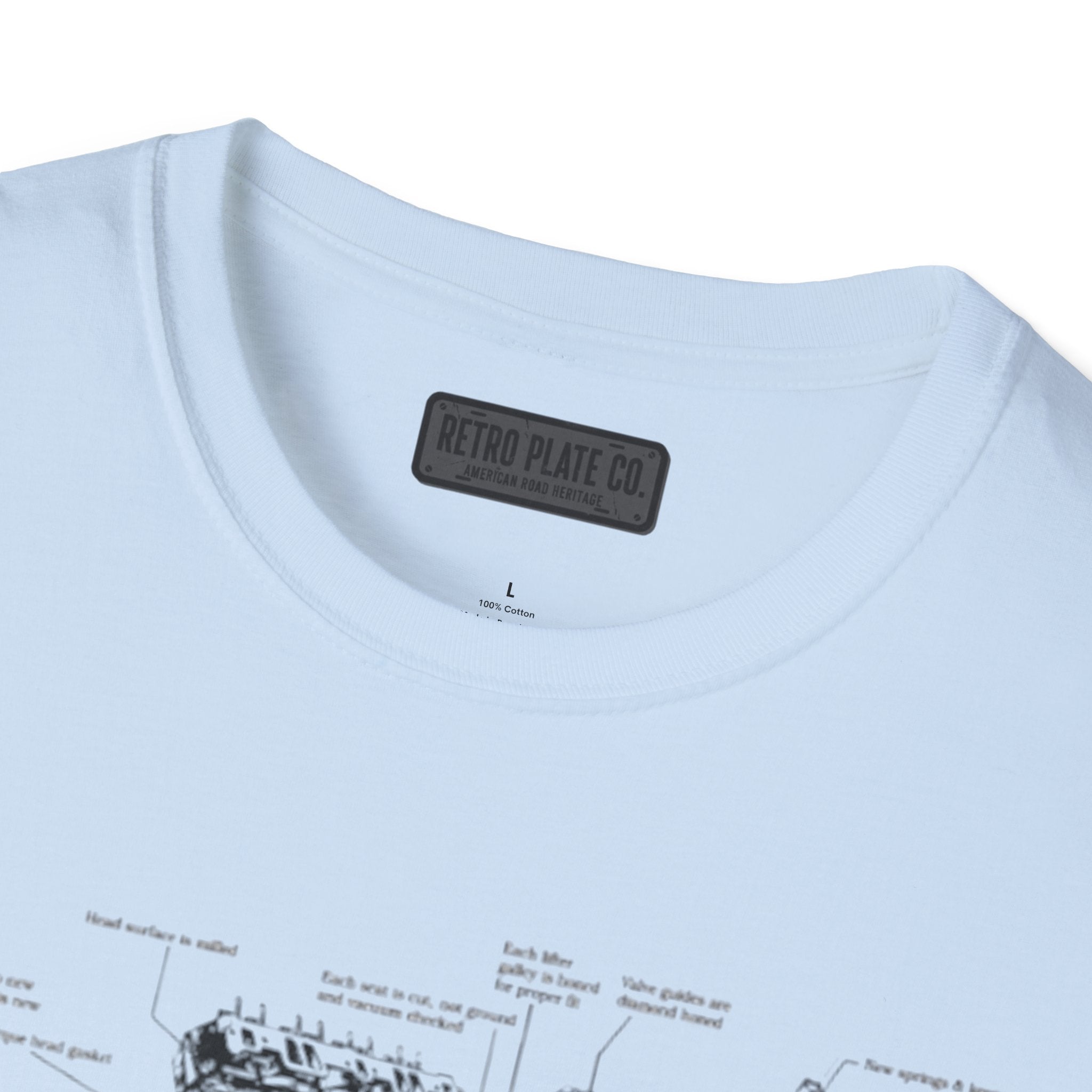 Engine Blueprint T-Shirt — Vintage Mechanical Diagram Tee