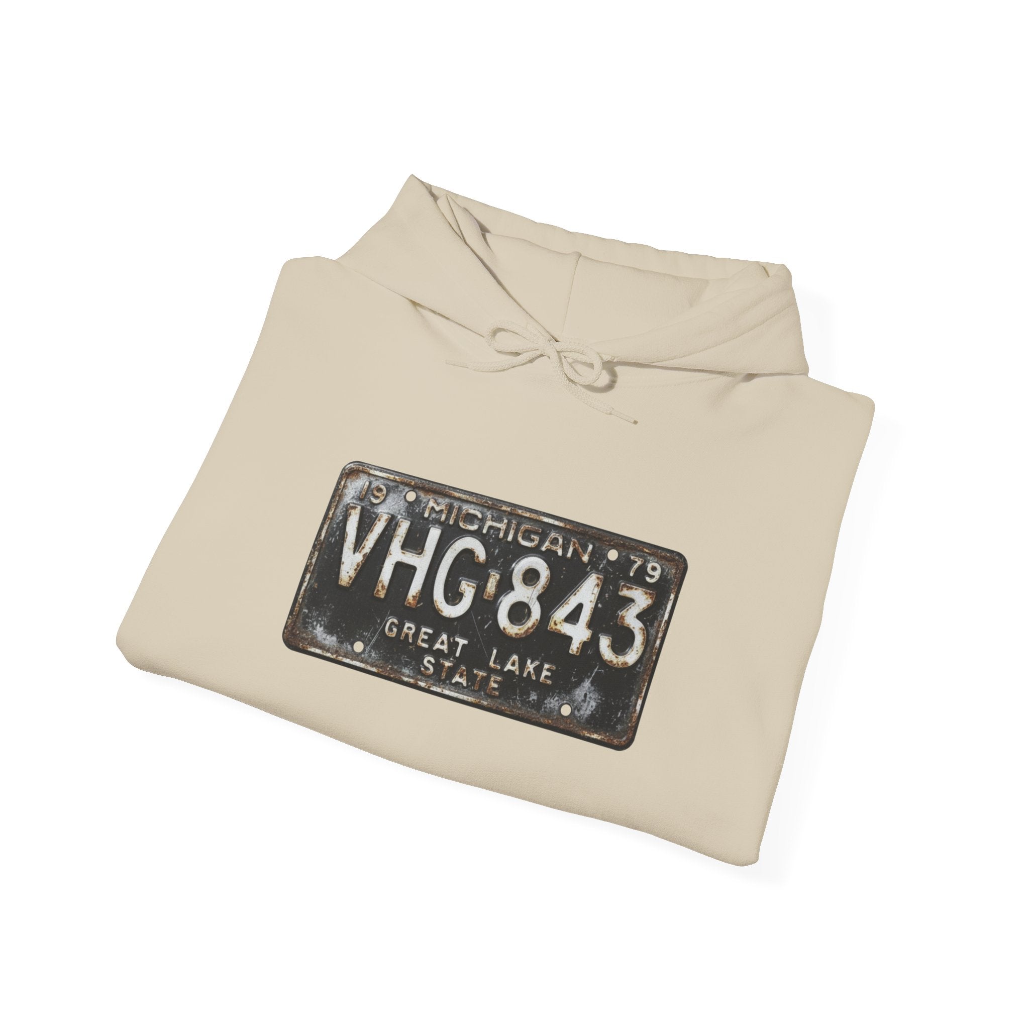 Vintage Michigan License Plate Hoodie