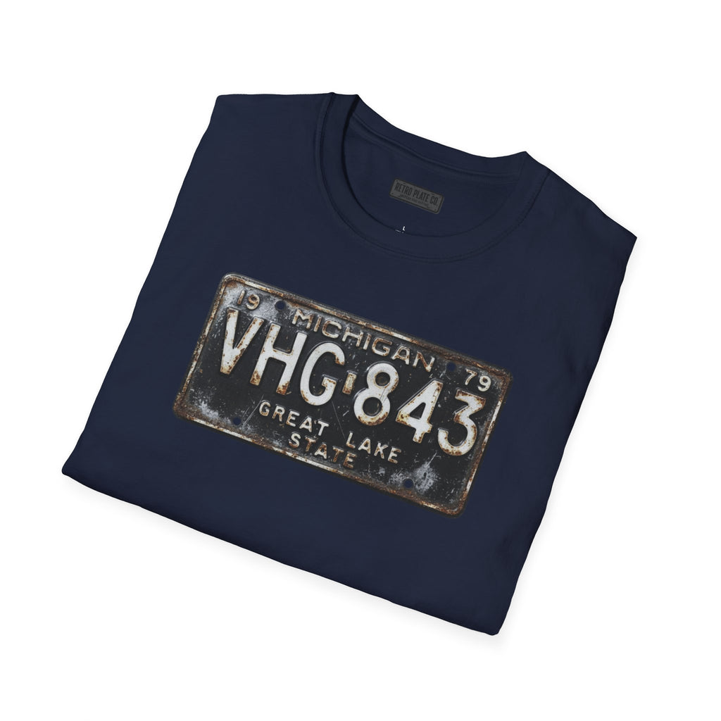 Vintage Michigan License Plate T-Shirt | Retro Plate