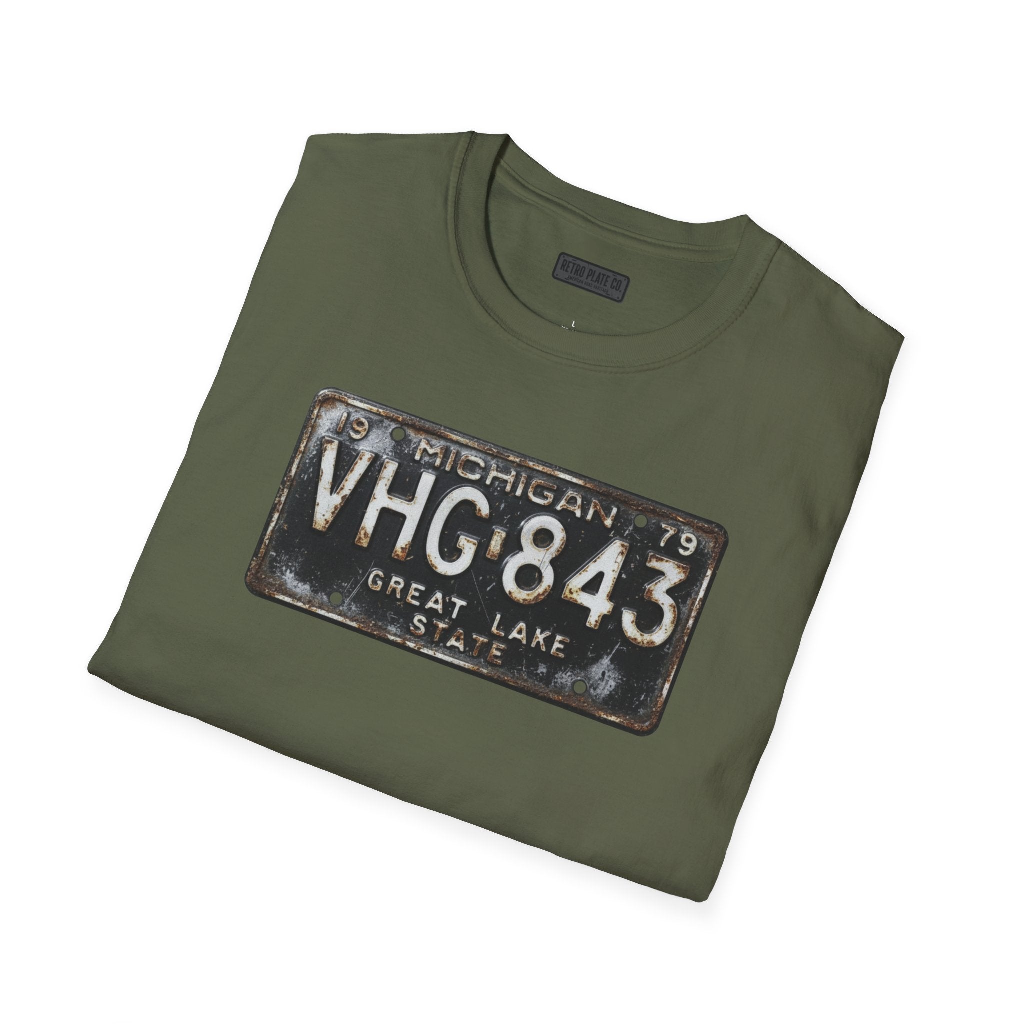 Vintage Michigan License Plate T-Shirt | Retro Plate