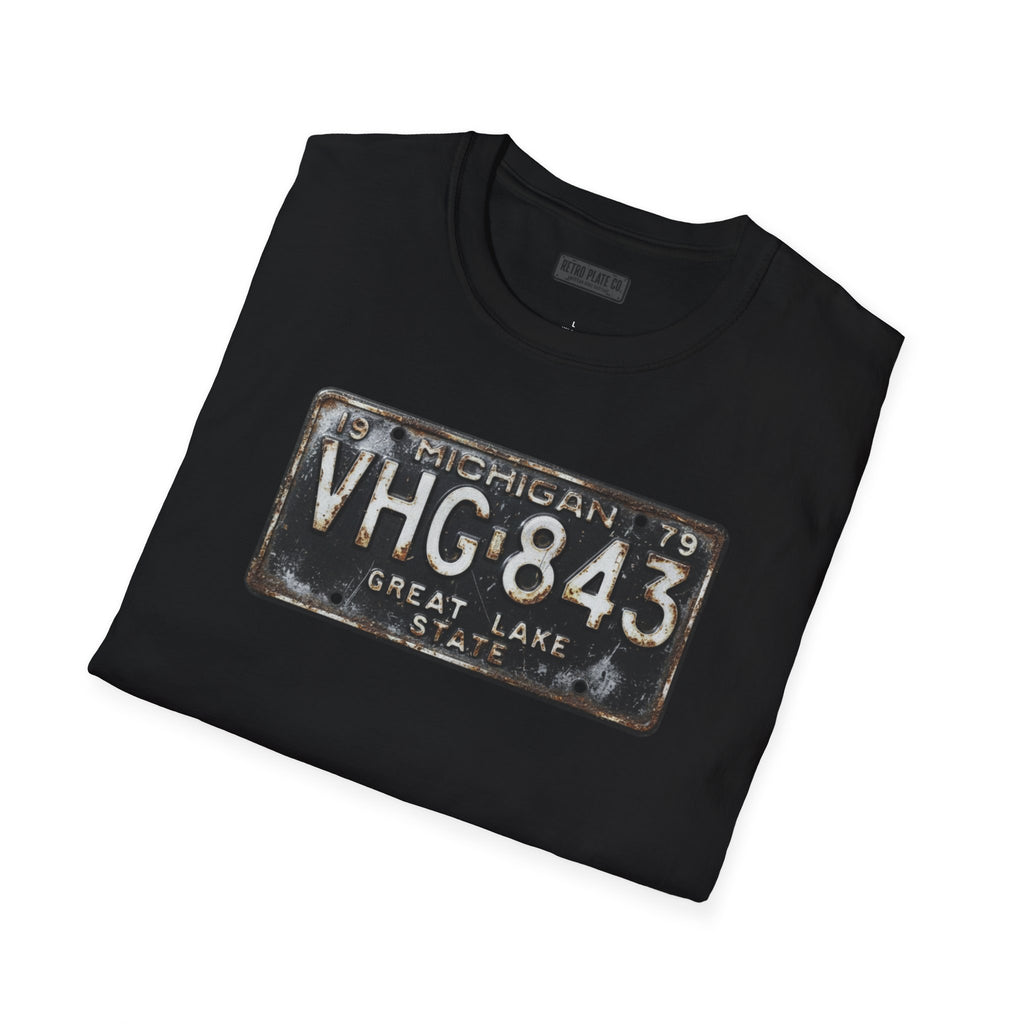 Vintage Michigan License Plate T-Shirt | Retro Plate