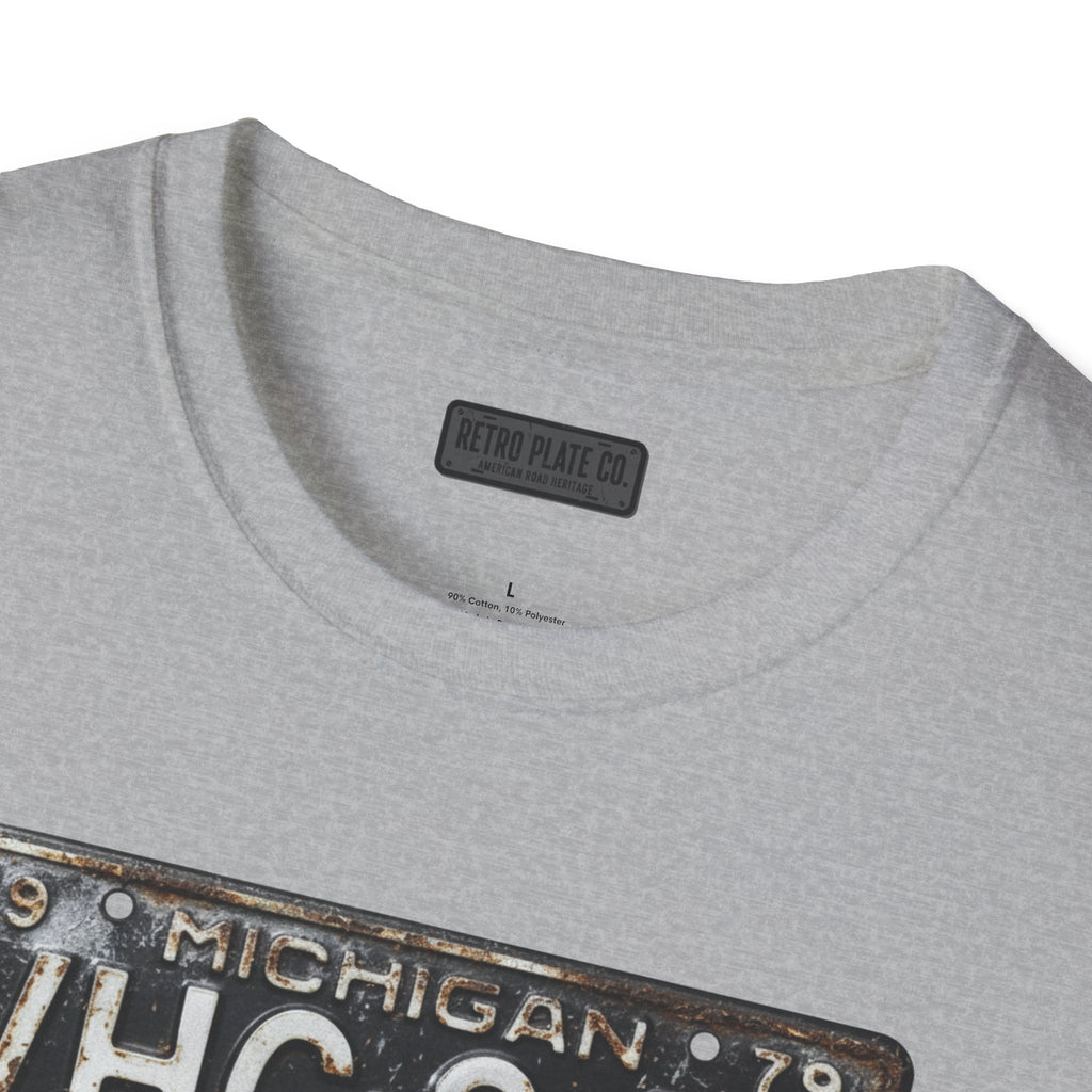 Vintage Michigan License Plate T-Shirt | Retro Plate