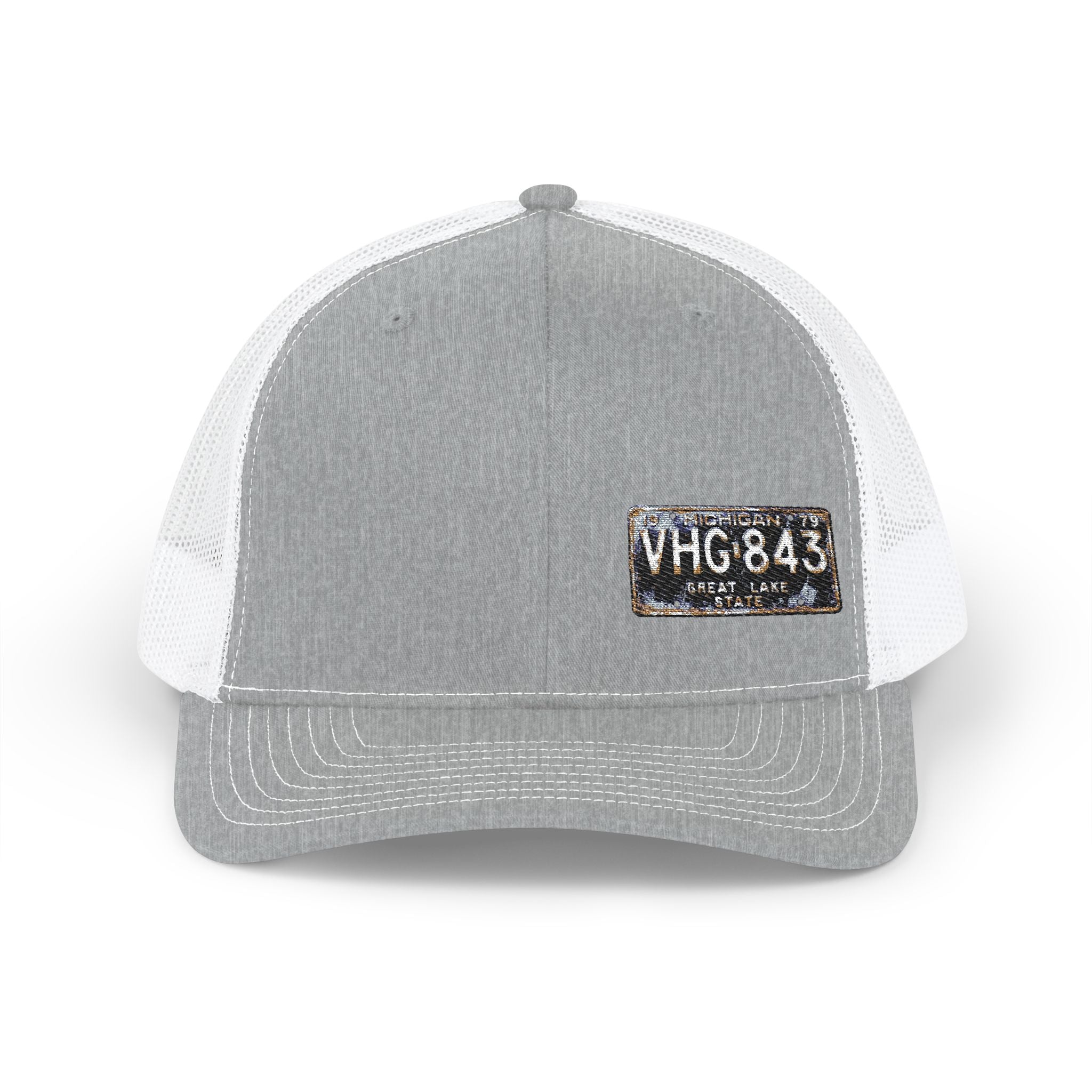 License Plate Embroidered "MICHIGAN" Trucker Cap