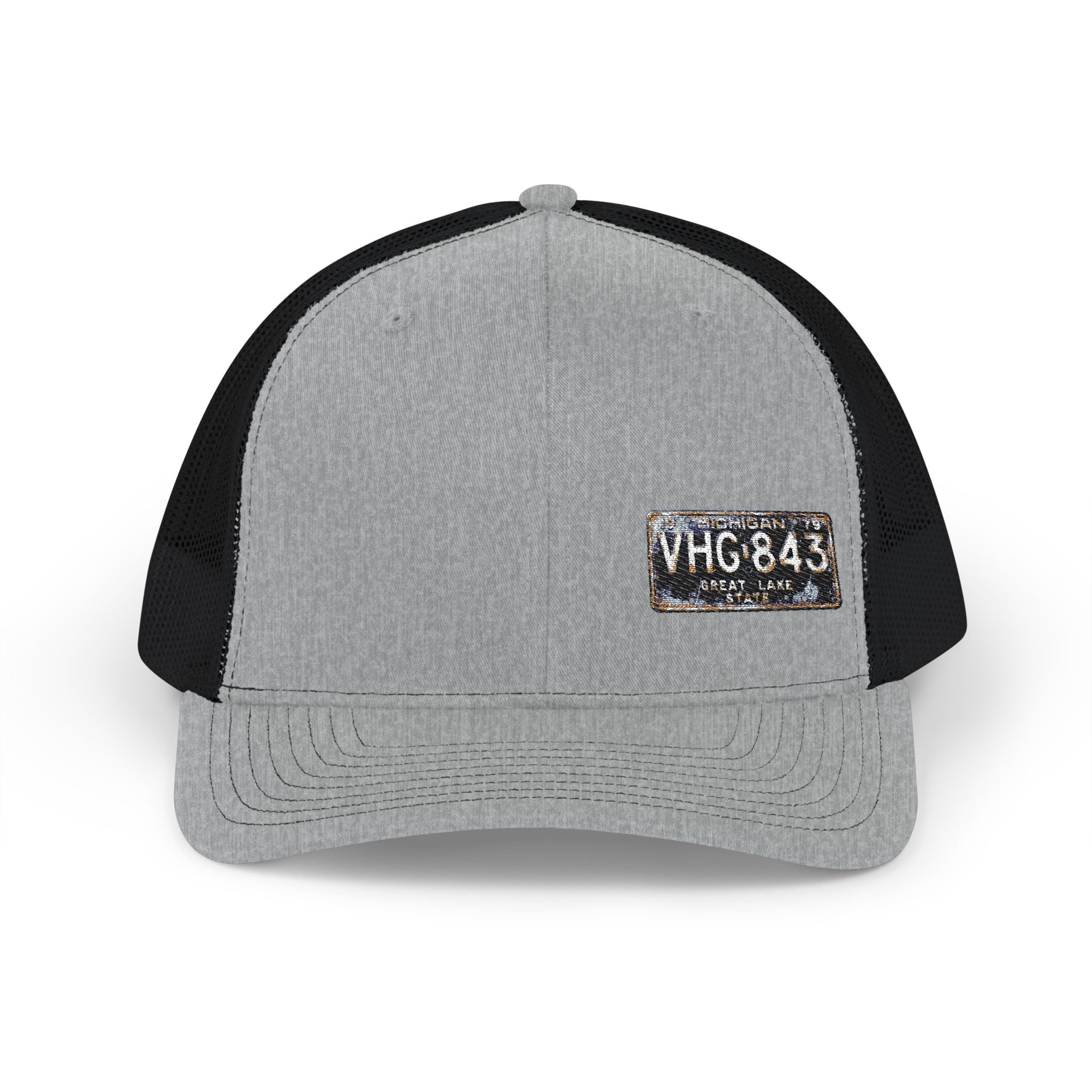 License Plate Embroidered "MICHIGAN" Trucker Cap