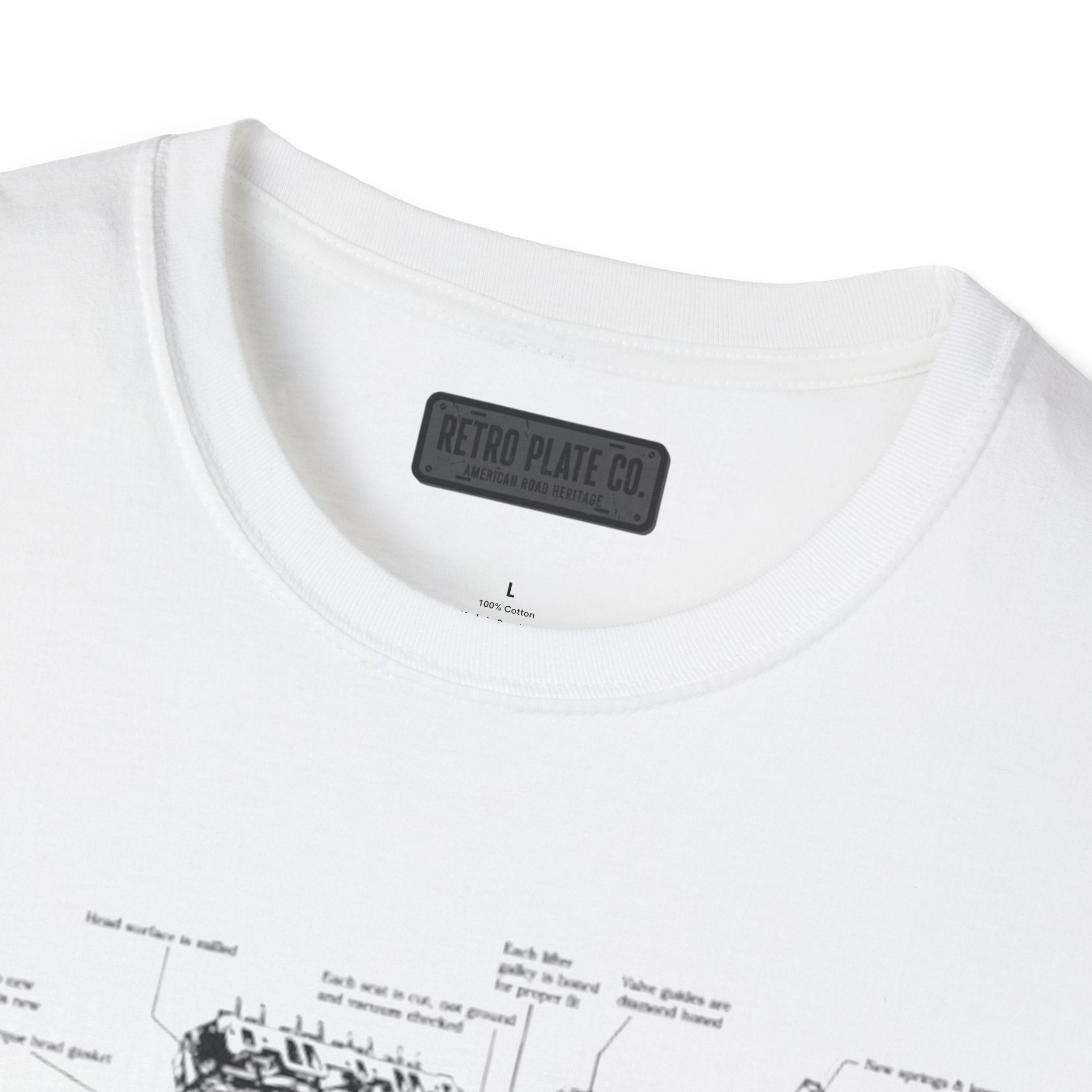 Engine Blueprint T-Shirt — Vintage Mechanical Diagram Tee