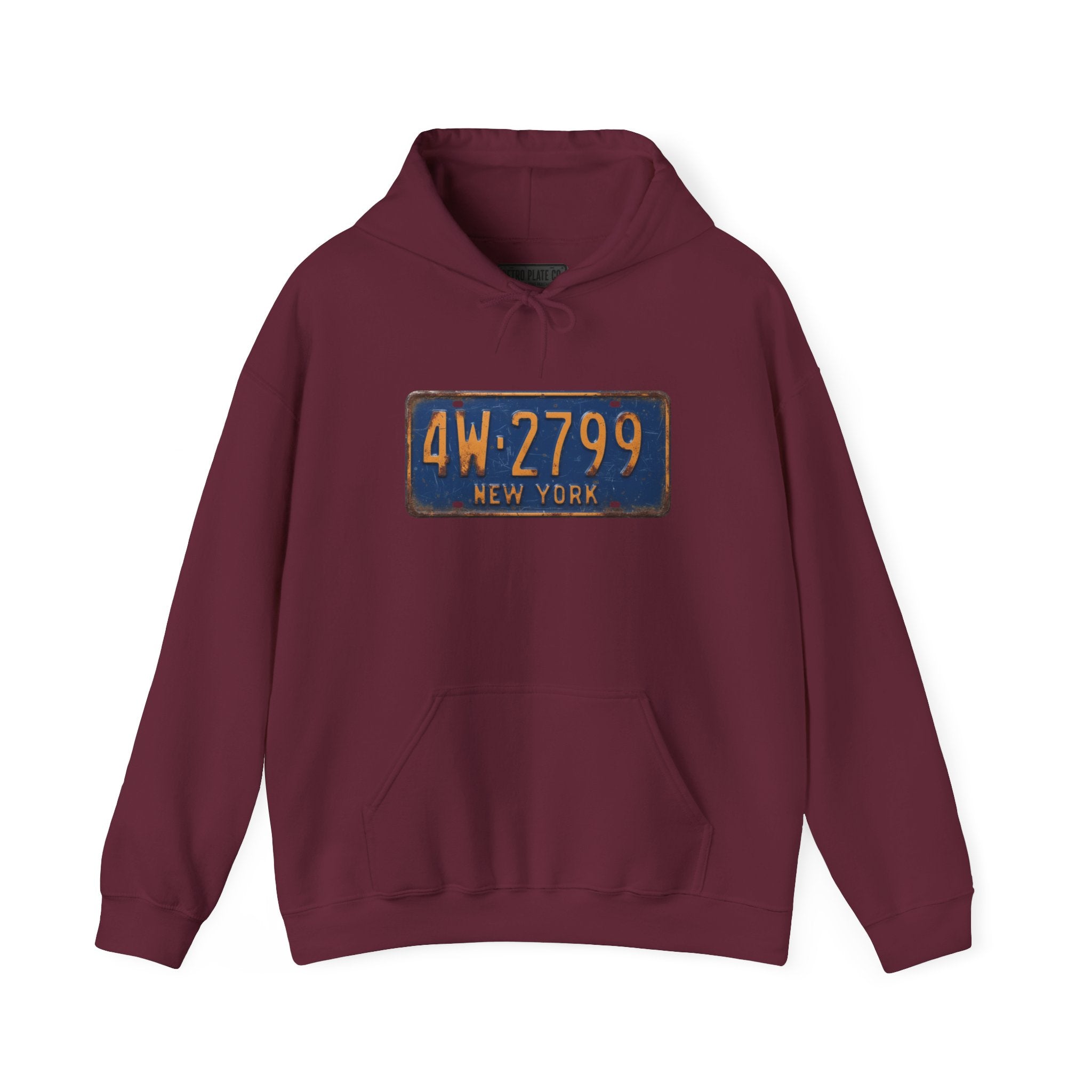 Vintage New York License Plate Hoodie