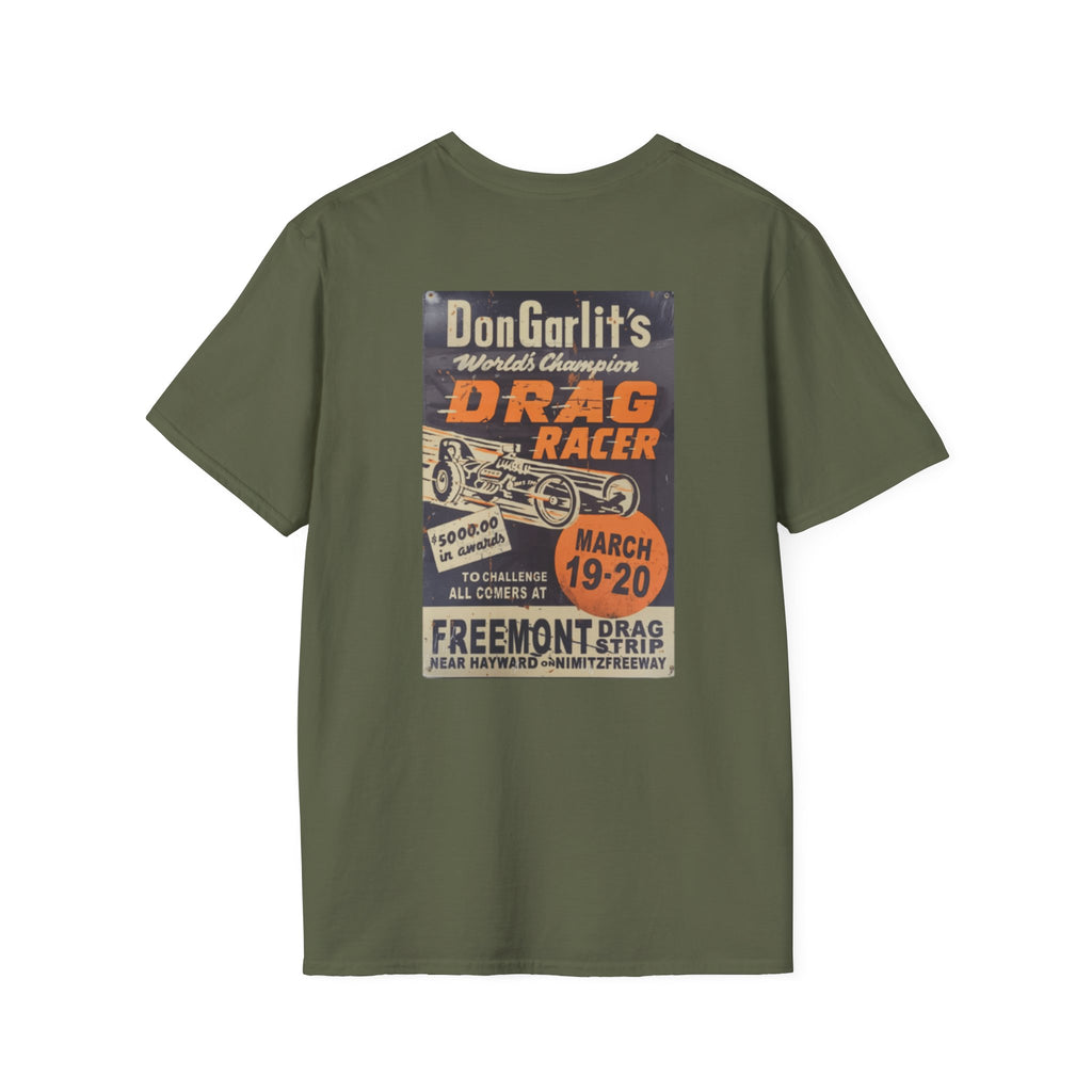 Vintage Drag Racer T-Shirt —  Retro Race Poster Tee