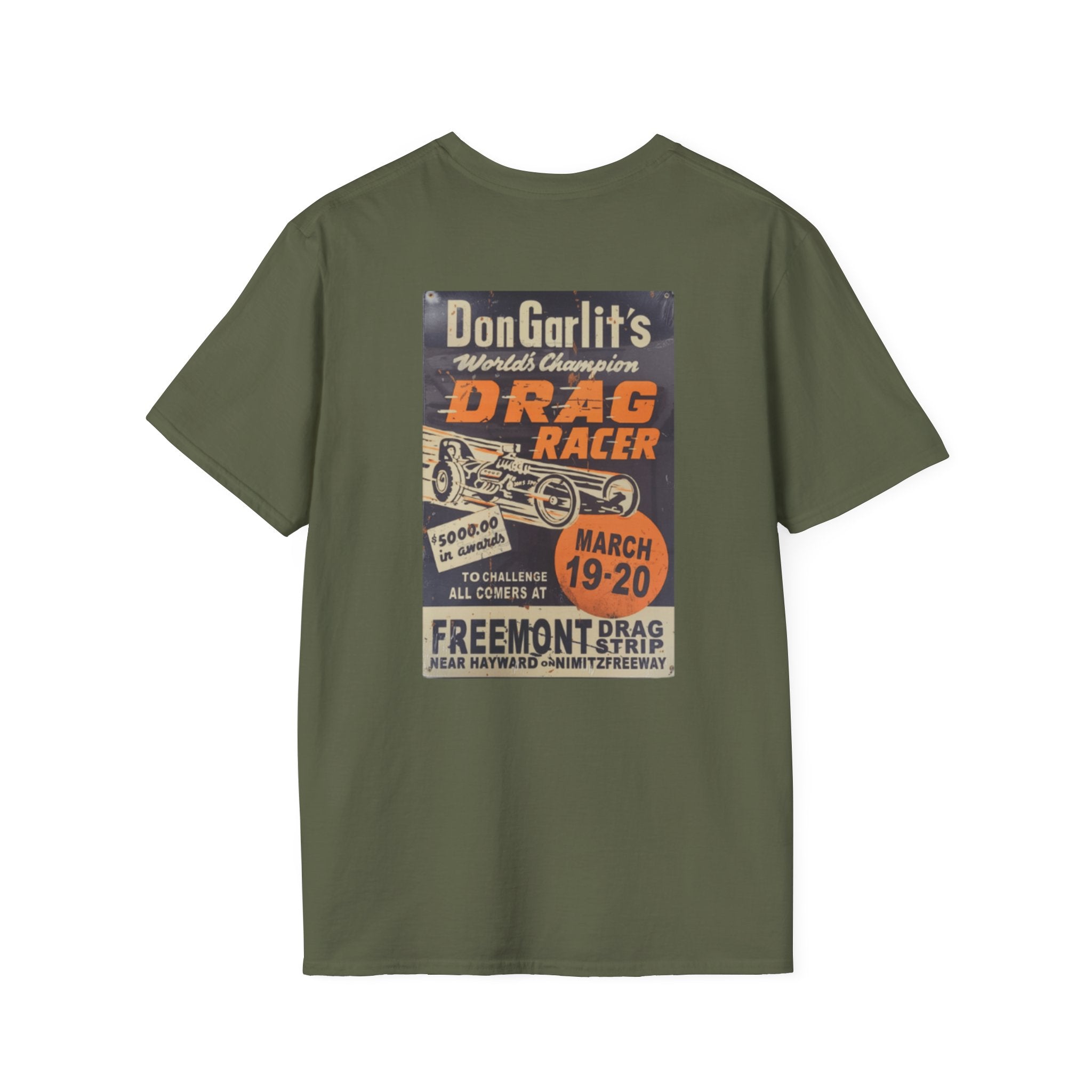 Vintage Drag Racer T-Shirt —  Retro Race Poster Tee