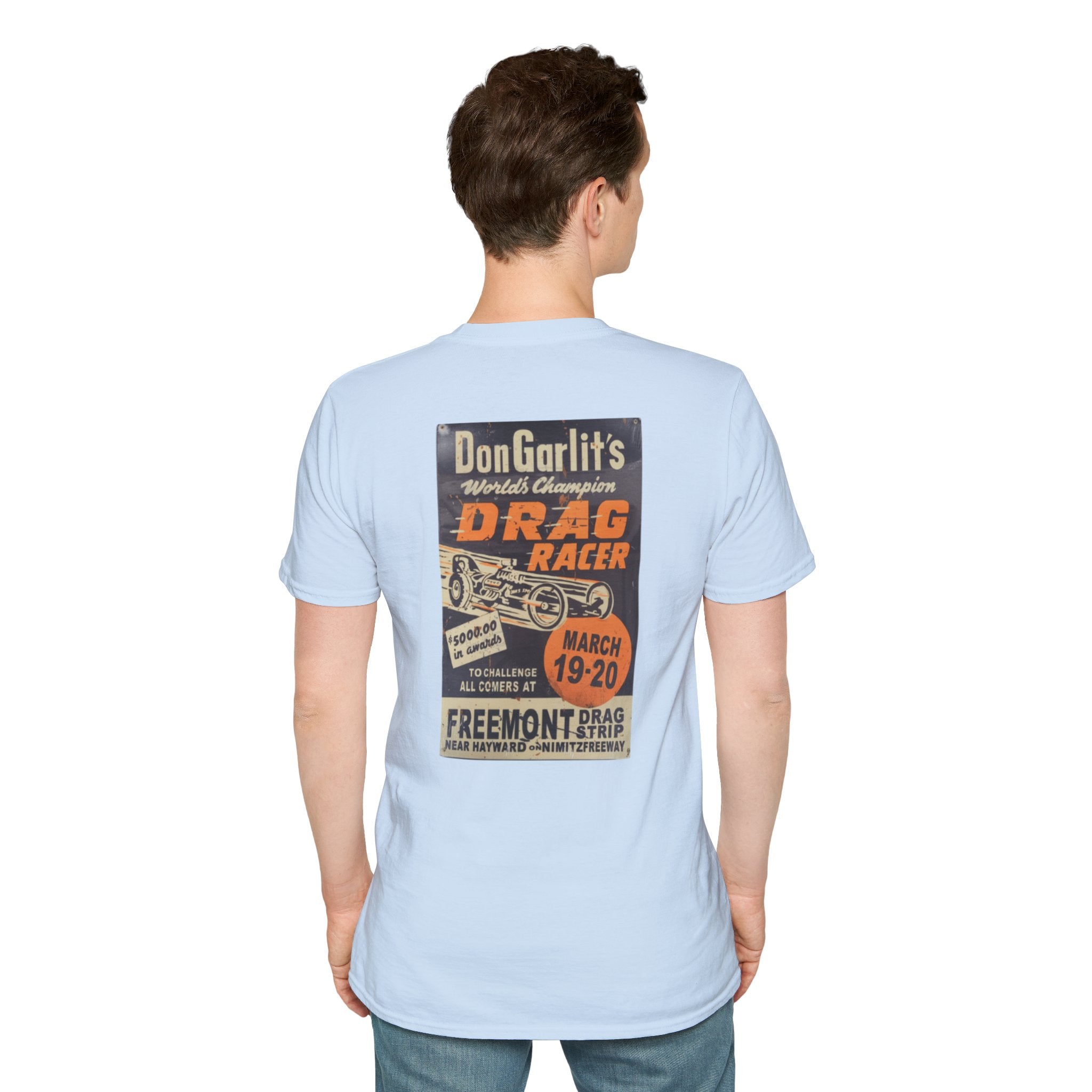 Vintage Drag Racer T-Shirt —  Retro Race Poster Tee