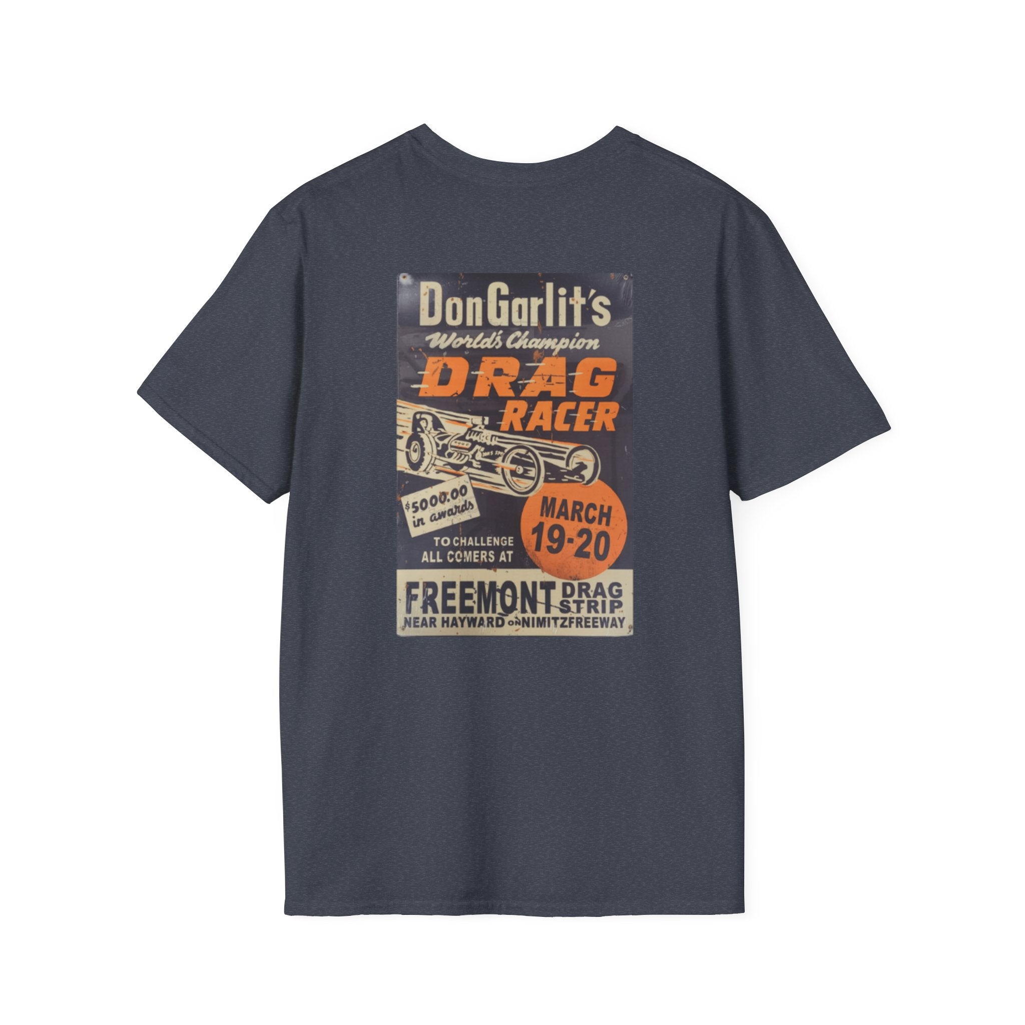 Vintage Drag Racer T-Shirt —  Retro Race Poster Tee