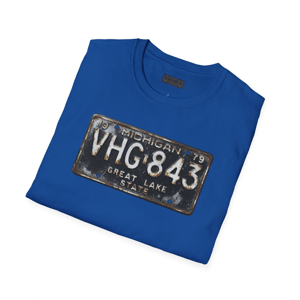 Vintage Michigan License Plate T-Shirt | Retro Plate
