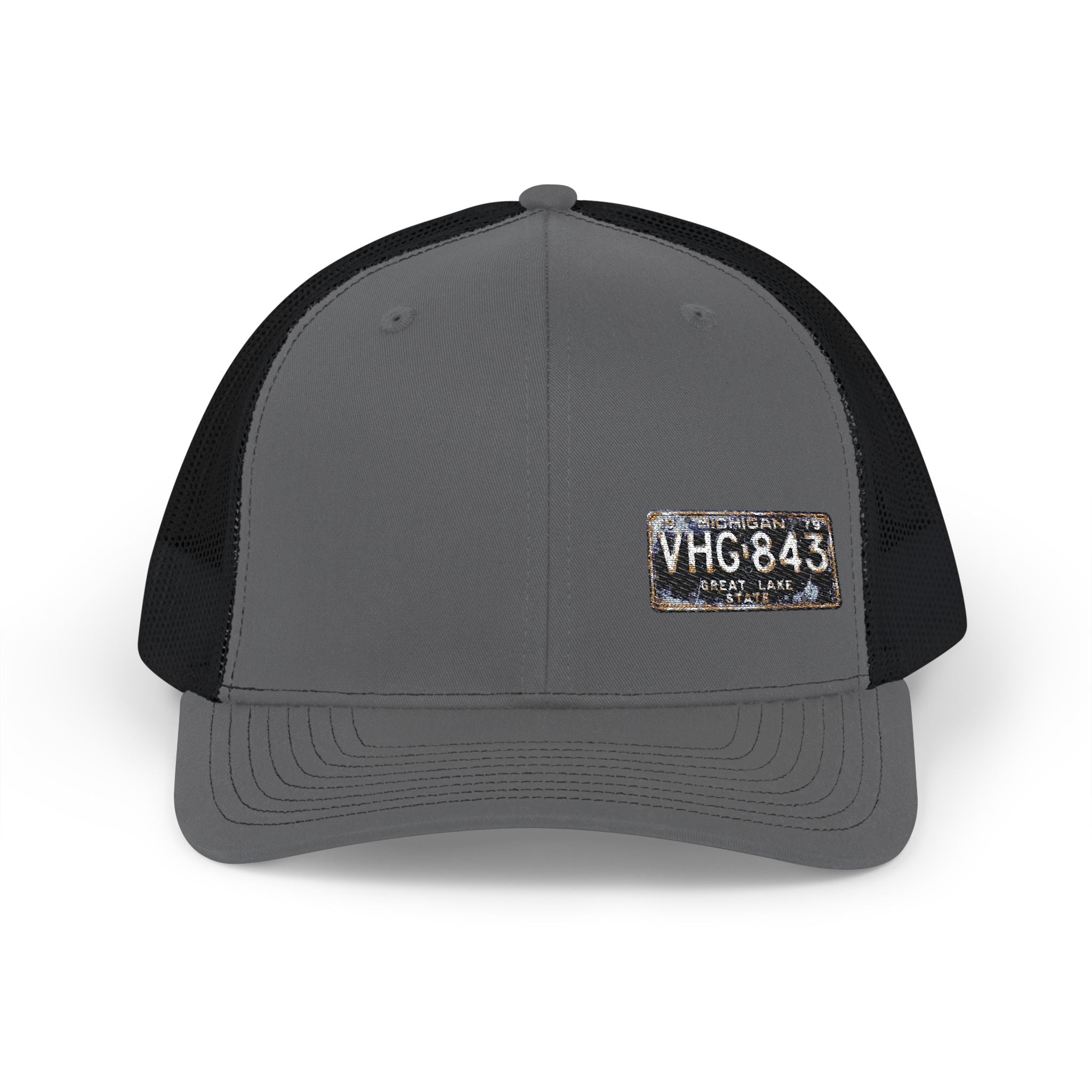 License Plate Embroidered "MICHIGAN" Trucker Cap