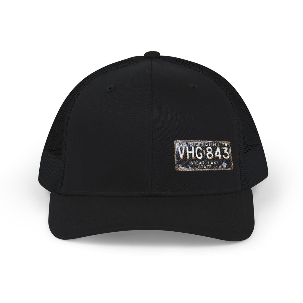 License Plate Embroidered "MICHIGAN" Trucker Cap