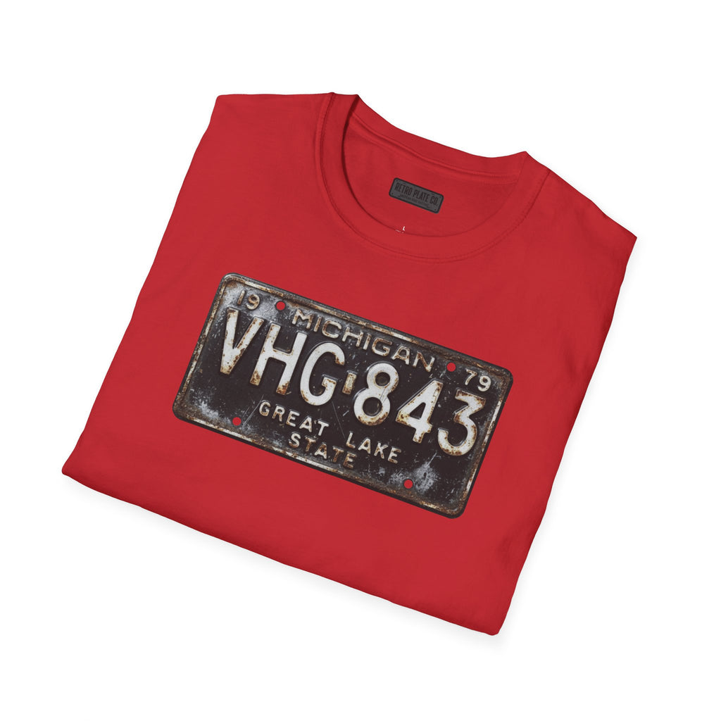 Vintage Michigan License Plate T-Shirt | Retro Plate