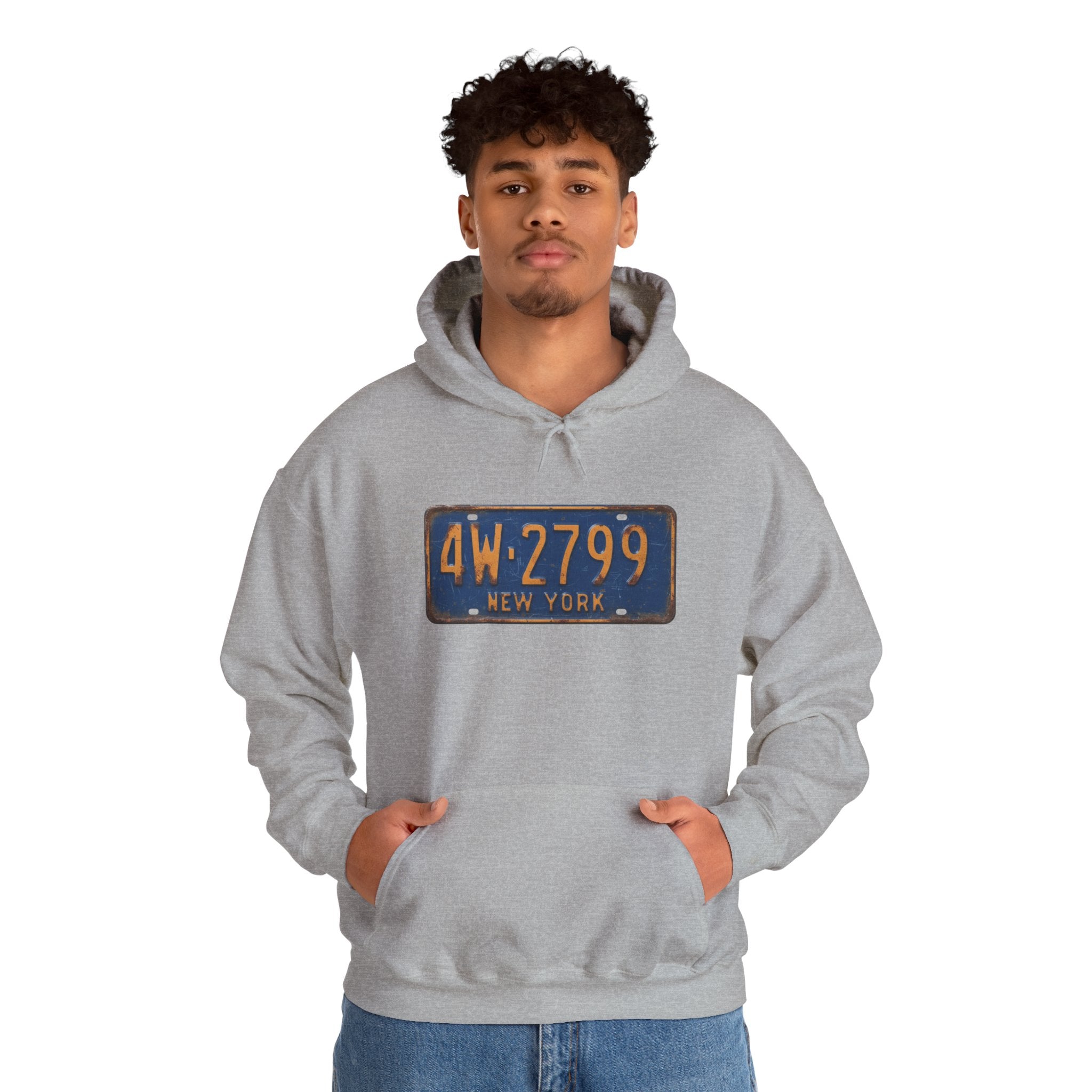 Vintage New York License Plate Hoodie