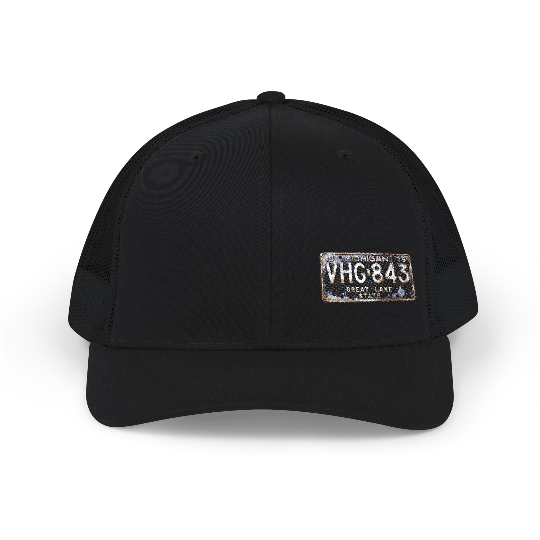 License Plate Embroidered "MICHIGAN" Trucker Cap