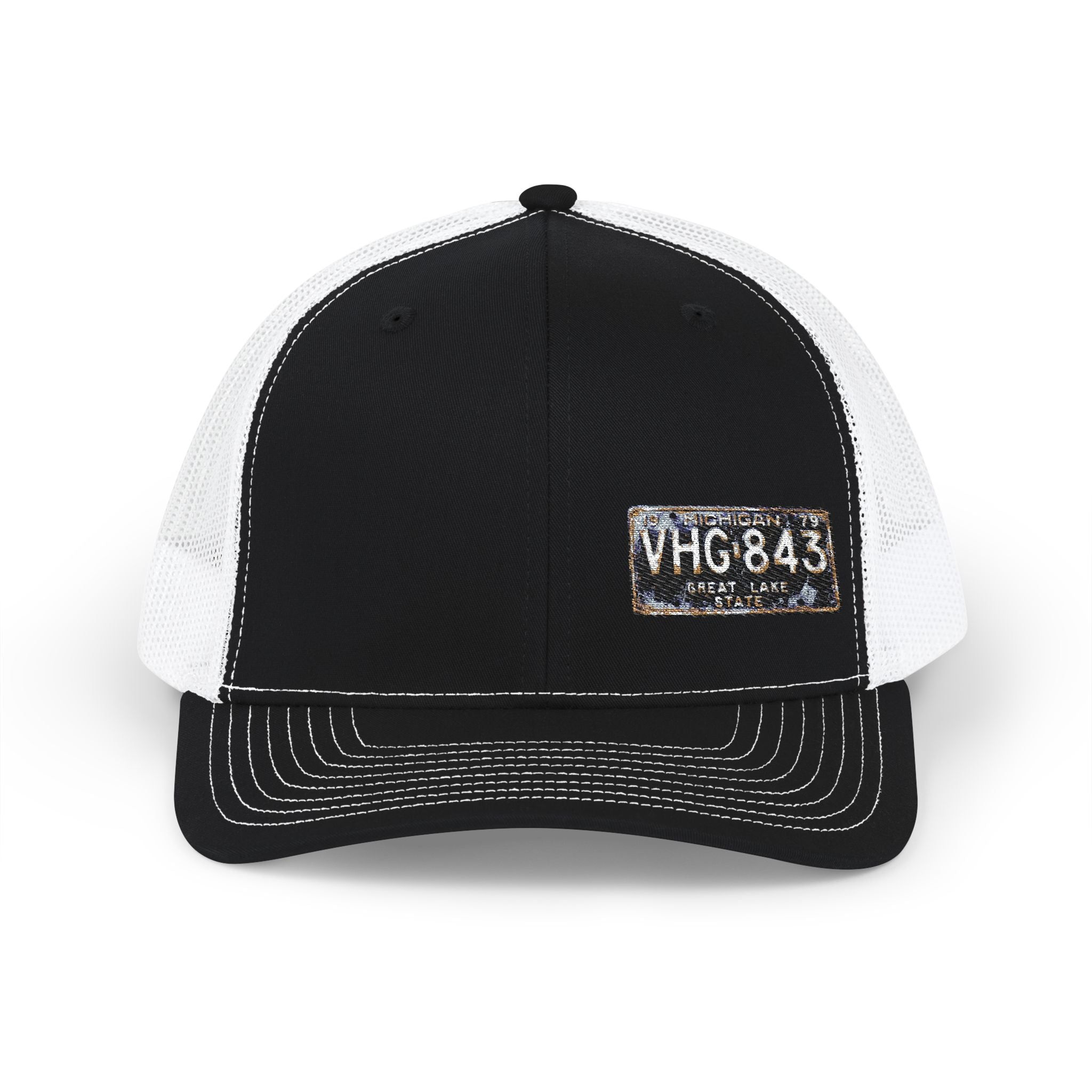 License Plate Embroidered "MICHIGAN" Trucker Cap