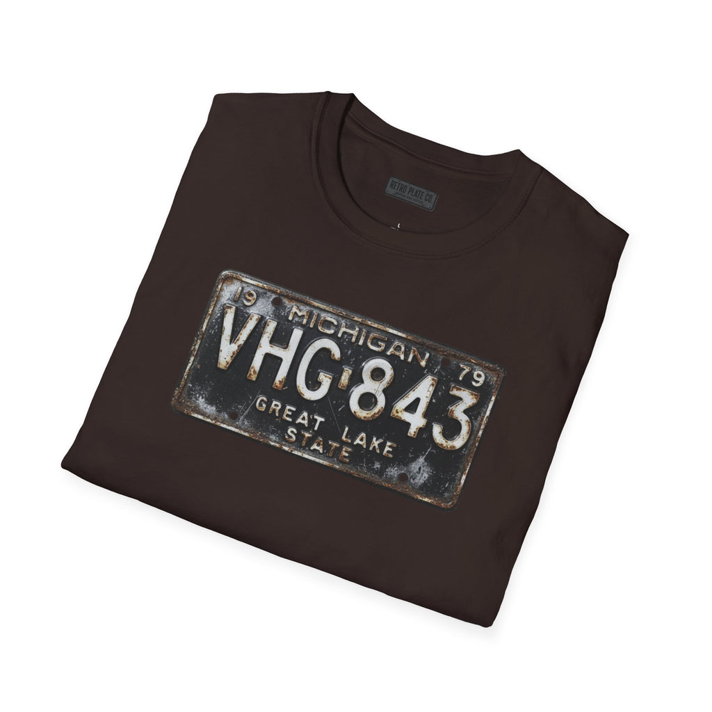 Vintage Michigan License Plate T-Shirt | Retro Plate