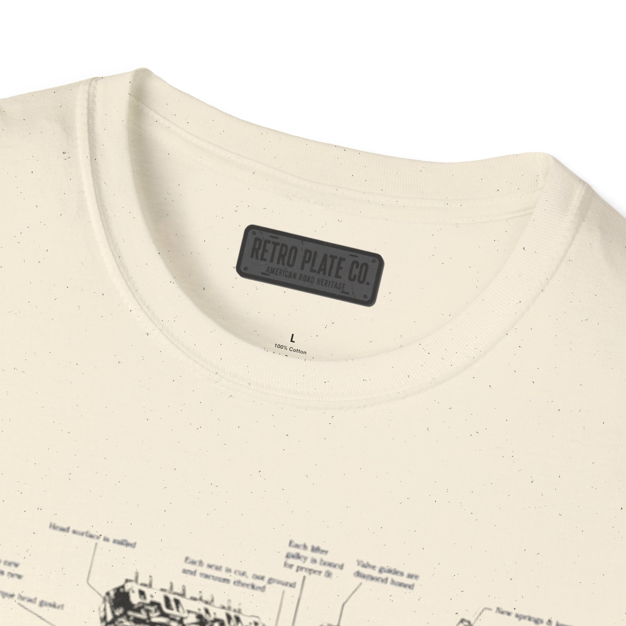 Engine Blueprint T-Shirt — Vintage Mechanical Diagram Tee