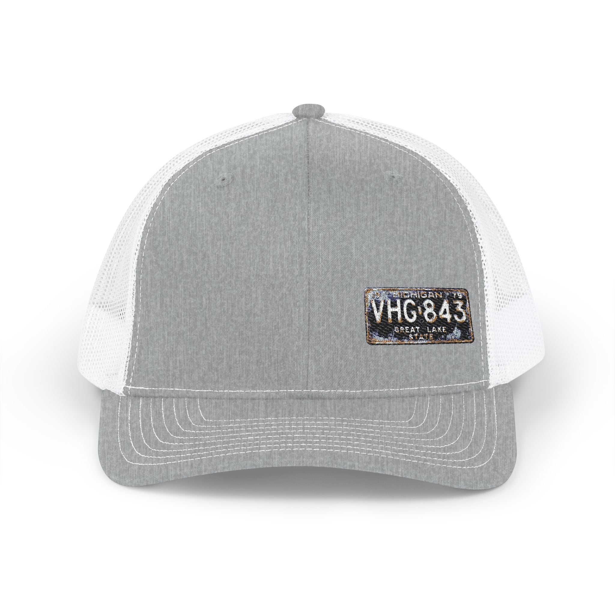 License Plate Embroidered "MICHIGAN" Trucker Cap