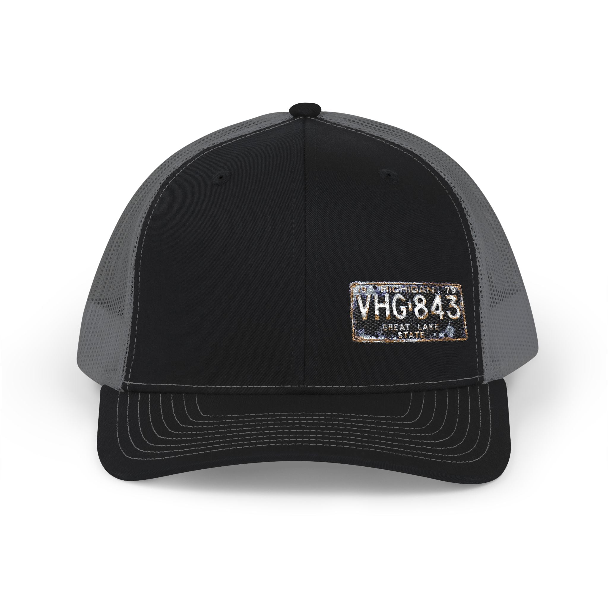 License Plate Embroidered "MICHIGAN" Trucker Cap