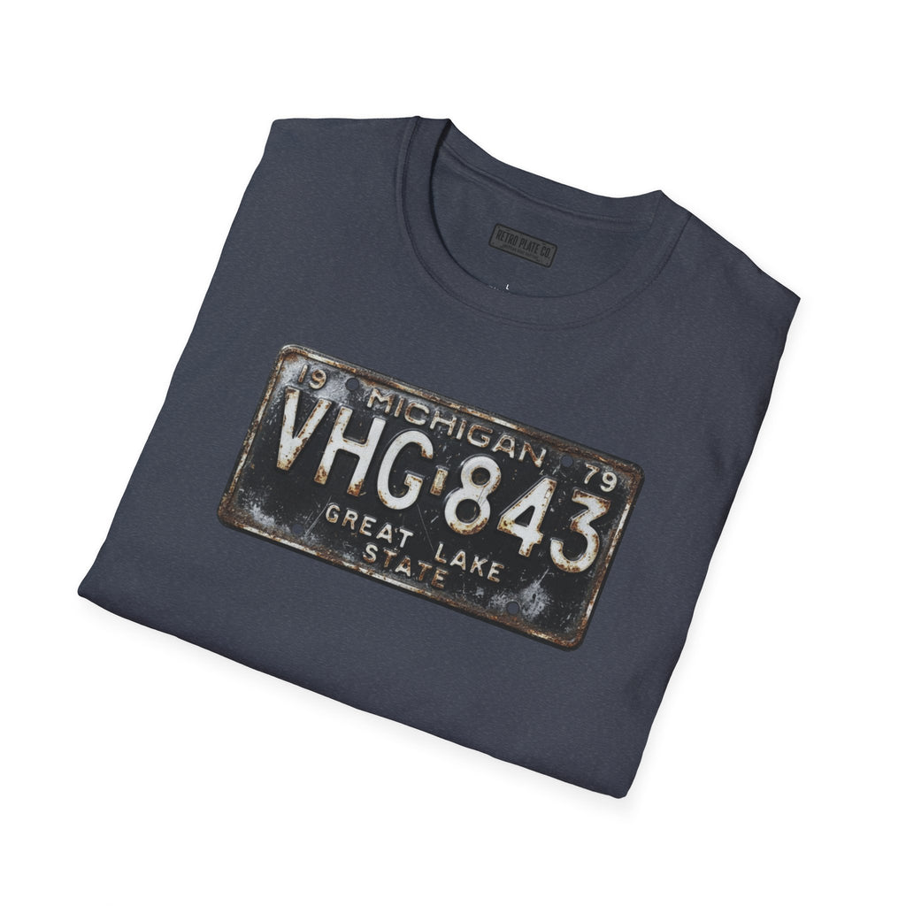 Vintage Michigan License Plate T-Shirt | Retro Plate