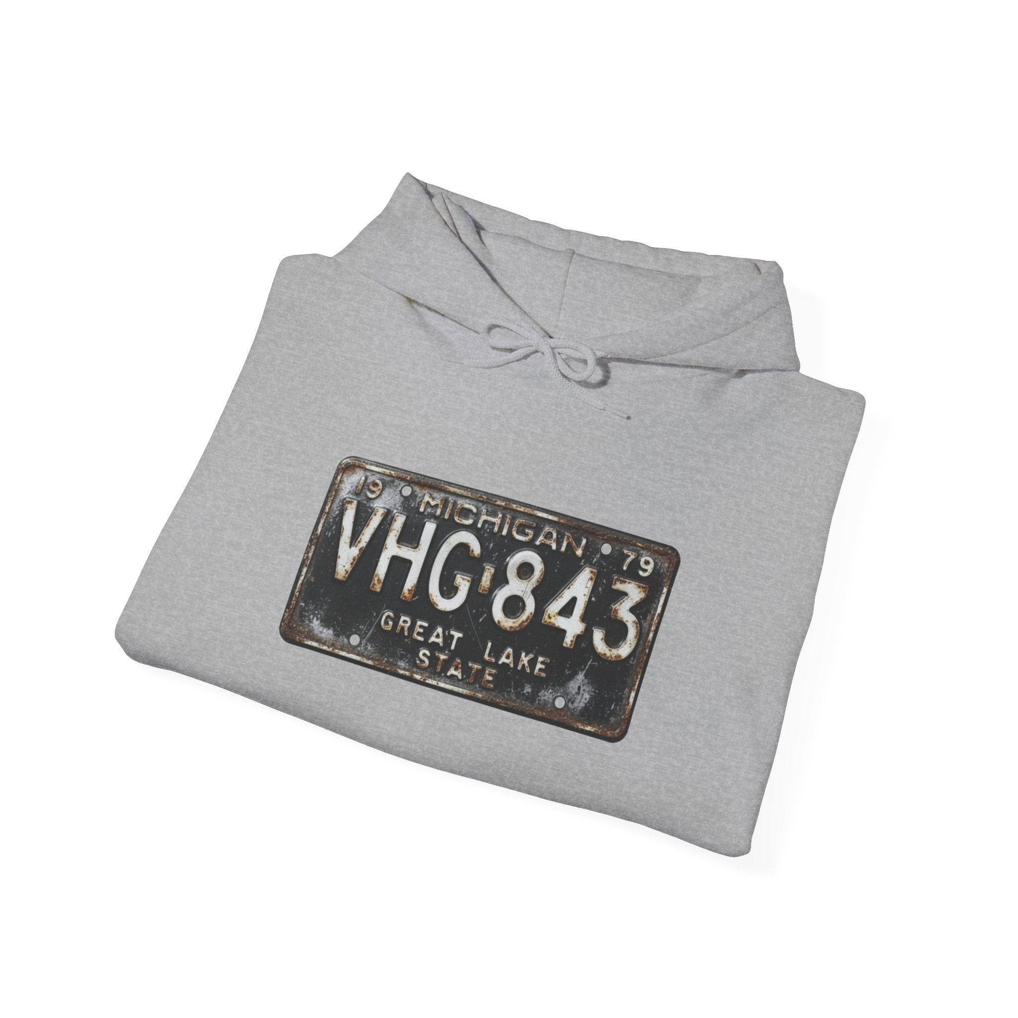 Vintage Michigan License Plate Hoodie